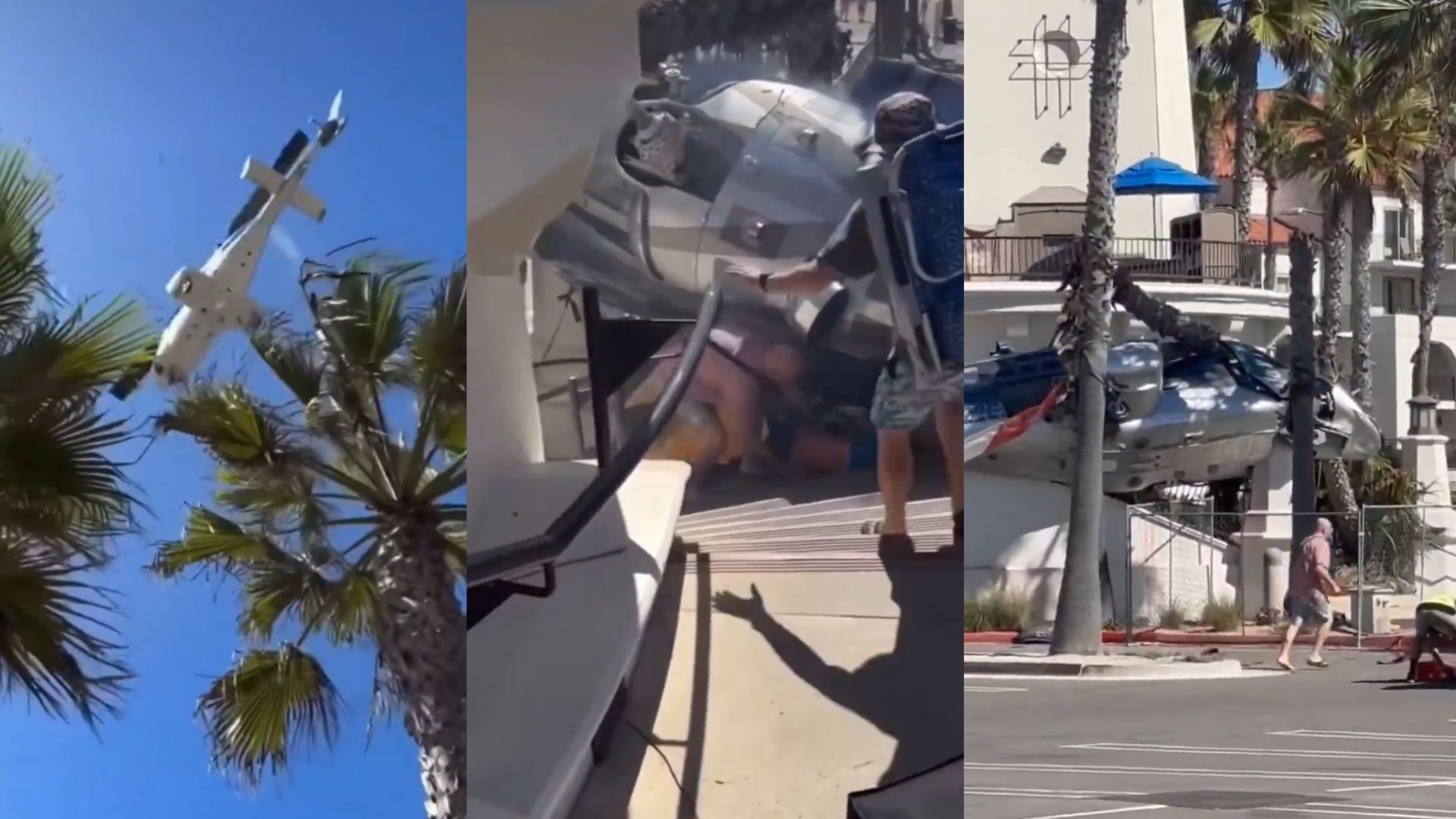 Helicóptero perde controle e cai em praia popular da Califórnia, nos EUA; VÍDEO - G1