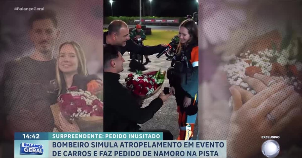 Jovem simula acidente para pedir companheira em namoro durante corrida em São Paulo – Record