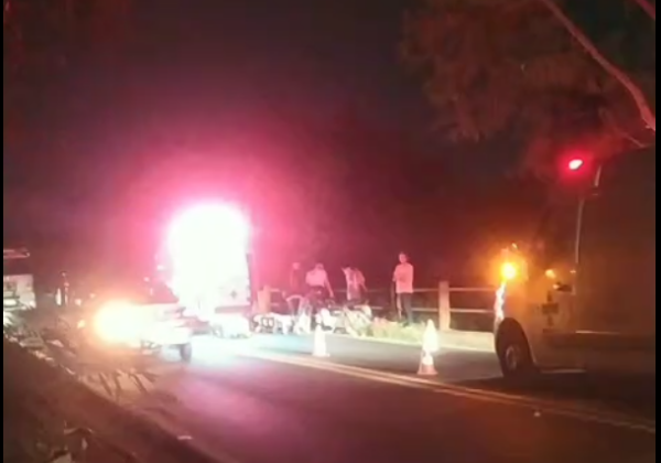 Motociclista fica ferido em acidente na Ponte do Bairrinho