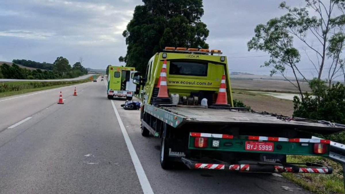 Acidente grave mata motociclista em São Lourenço do Sul
