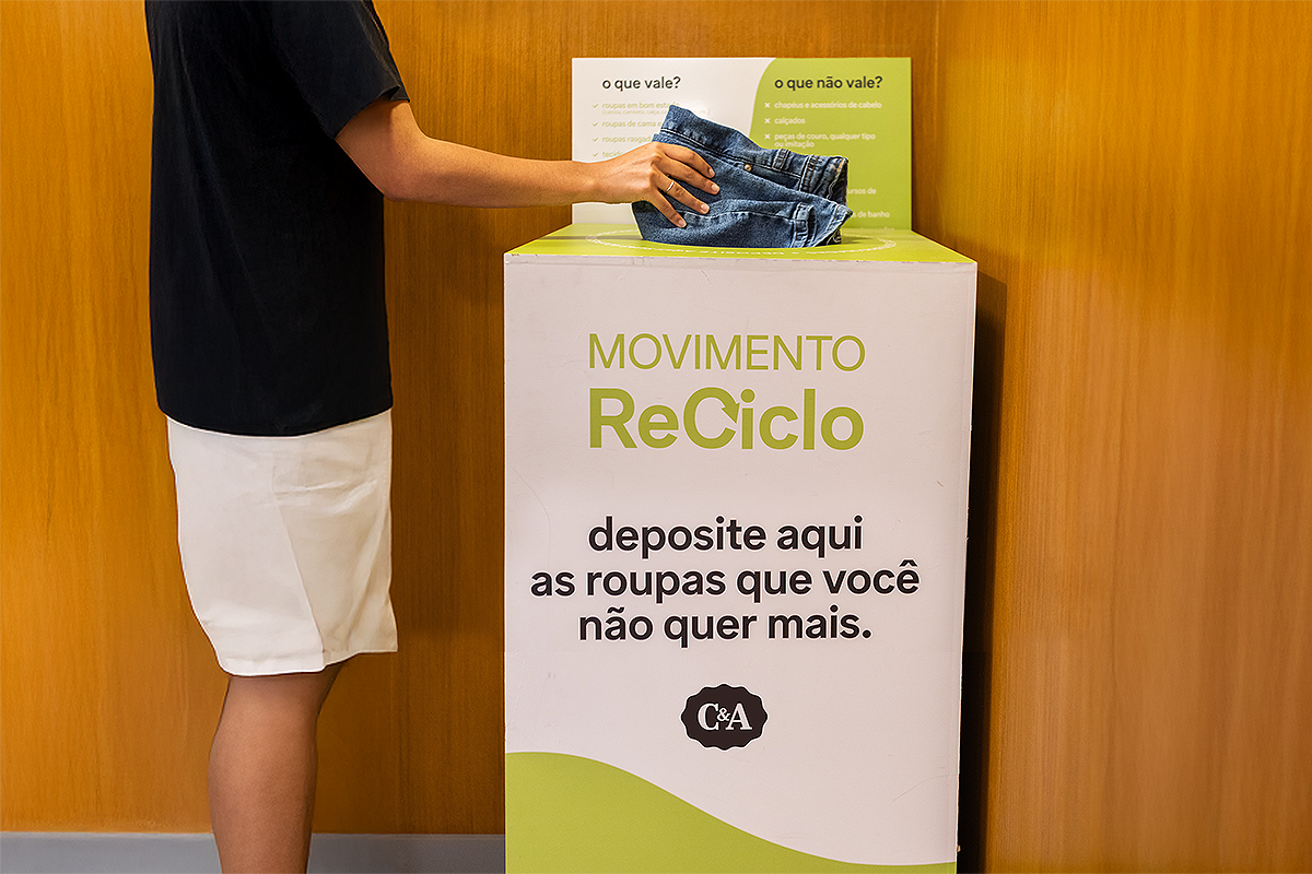 reciclagem de roupas C&A