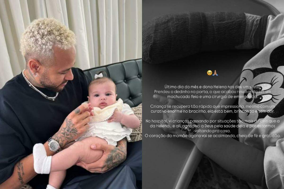 Filha de Neymar faz cirurgia de emergência após acidente em casa - A Tribuna