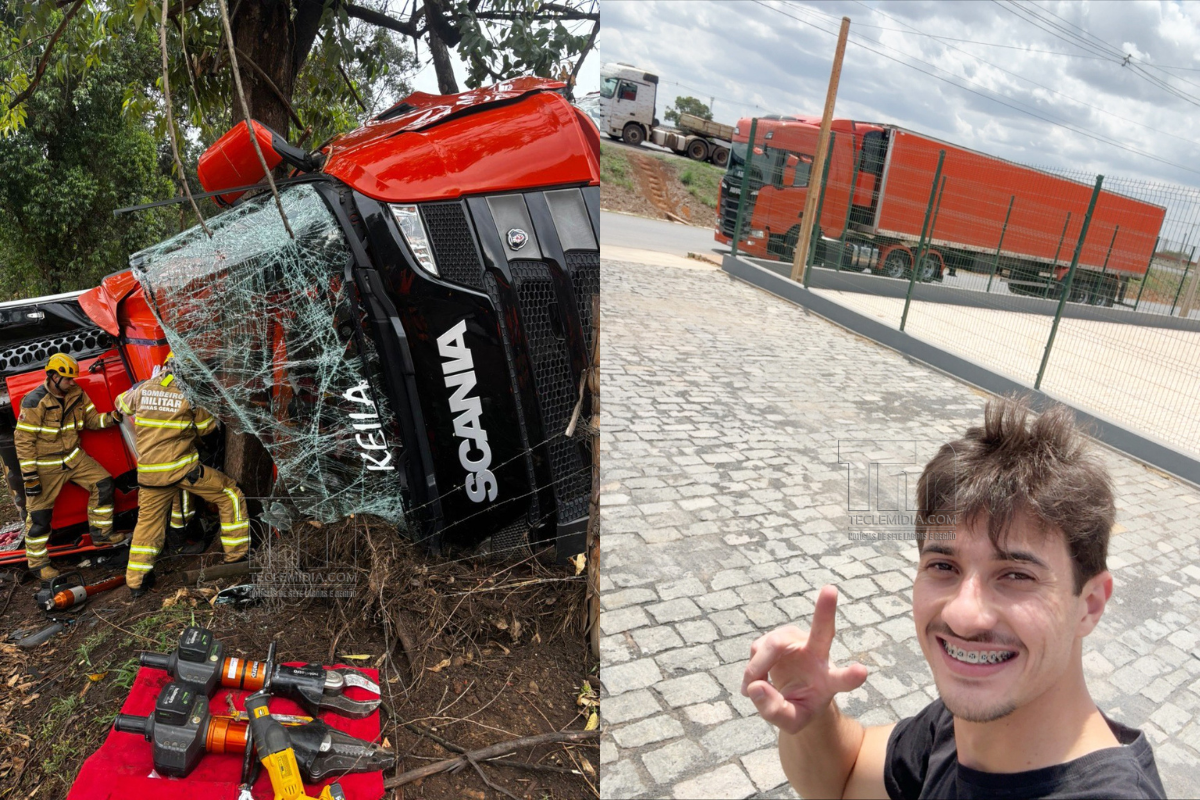 Influenciador de 24 anos morre em acidente após caminhão cair em