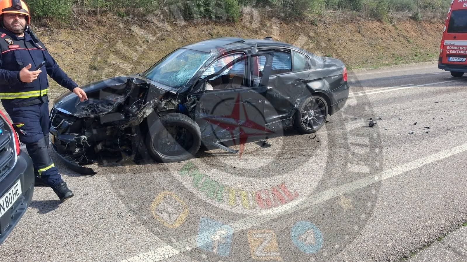 Quatro feridos em acidente que cortou EN3 no Vale de Santarém