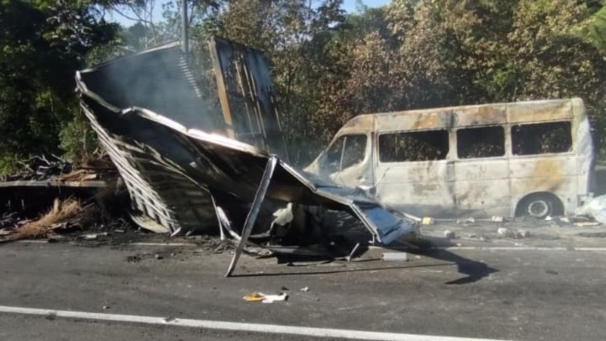 Van que se envolveu em acidente com morte na BR-376 levava crianças para o Beto Carrero