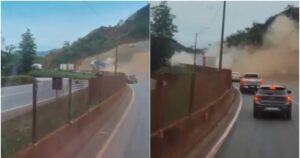 Vídeo flagra acidente com carreta carregada com cimento na BR-381, na Grande BH – Noticias R7