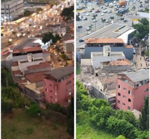 Imagem aérea mostra antes e depois das casas afetadas por megaexplosão no Tatuapé – G1