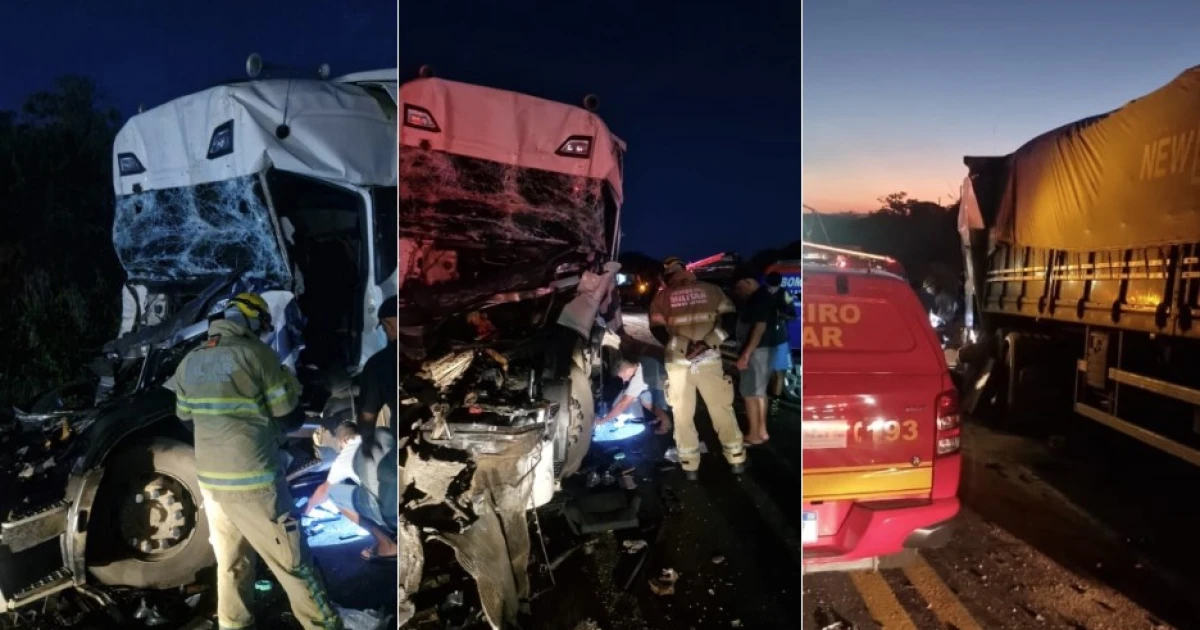 Acidente com carretas na BR-262 mata motorista e deixa feridos no interior de MG