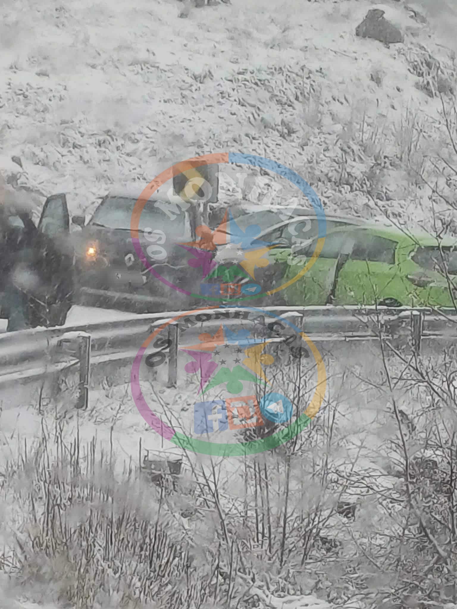 Acidente com três viaturas corta EN 232 nas Penhas Douradas