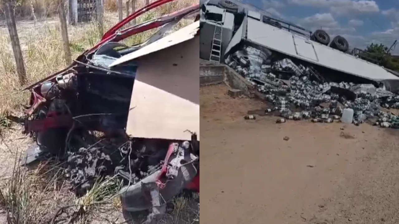 Acidente no distrito de Dom Quintino deixa vítima fatal e veículo destruído, no Crato - Site Miséria