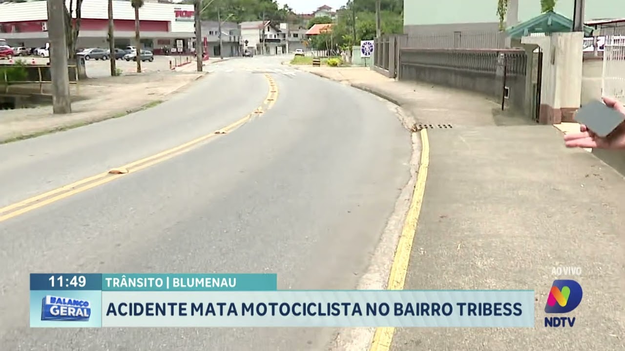 Blumenau: acidente mata motociclista no bairro Tribess | Vídeo - ND Mais