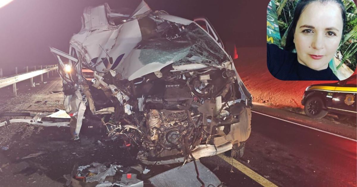 Diretora morre e 14 ficam feridos em acidente com van de alunos no RS
