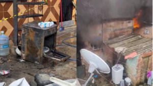 Incêndio destrói duas casas e deixa moradores intoxicados por fumaça na Compensa