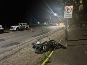 Motociclista morre em acidente no Bairro Rauber em Santa Cruz