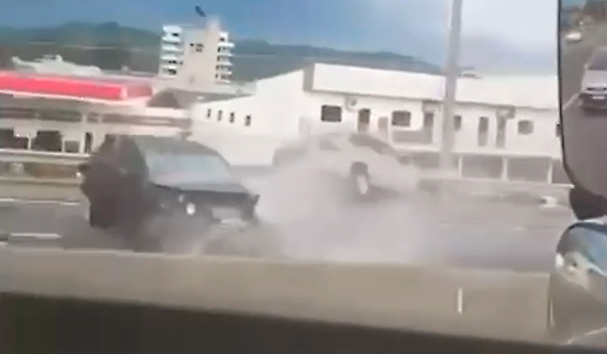 Vídeo registra acidente envolvendo idoso que dirigia na contramão da BR-101 – TVBV ONLINE