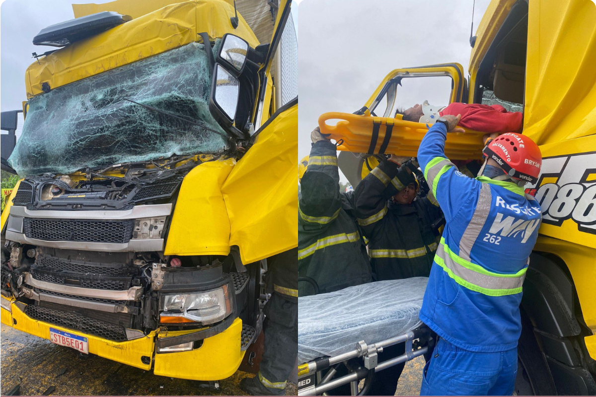 motorista fica preso às ferragens em Juatuba