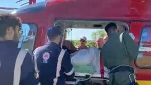 Bombeiro ferido em explosão na Fronteira Oeste é transferido para Porto Alegre