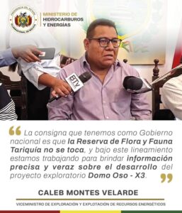 A Reserva de Tariquía “não se toca”: o projeto exploratório Domo Oso-X3 cumpre critérios …