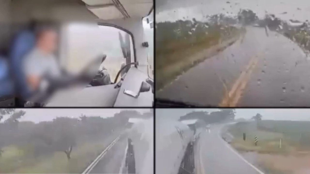Câmeras de carreta mostram invasão de contramão que causou acidente fatal na MG-190