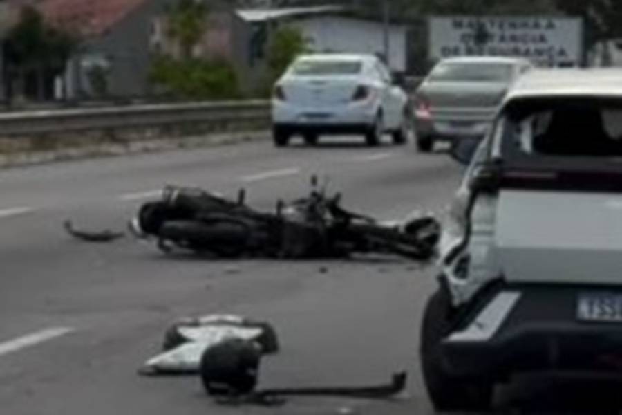 Motociclista morre em acidente após colisão e atropelamento na BR-101 em Parnamirim