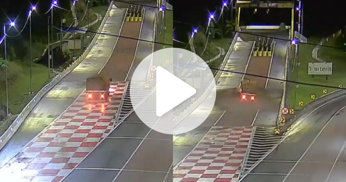 Caminhão perde freio e manobra evita acidente na BR-376