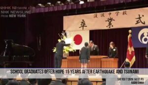 Japão: Esperança na formatura 15 anos após tsunami