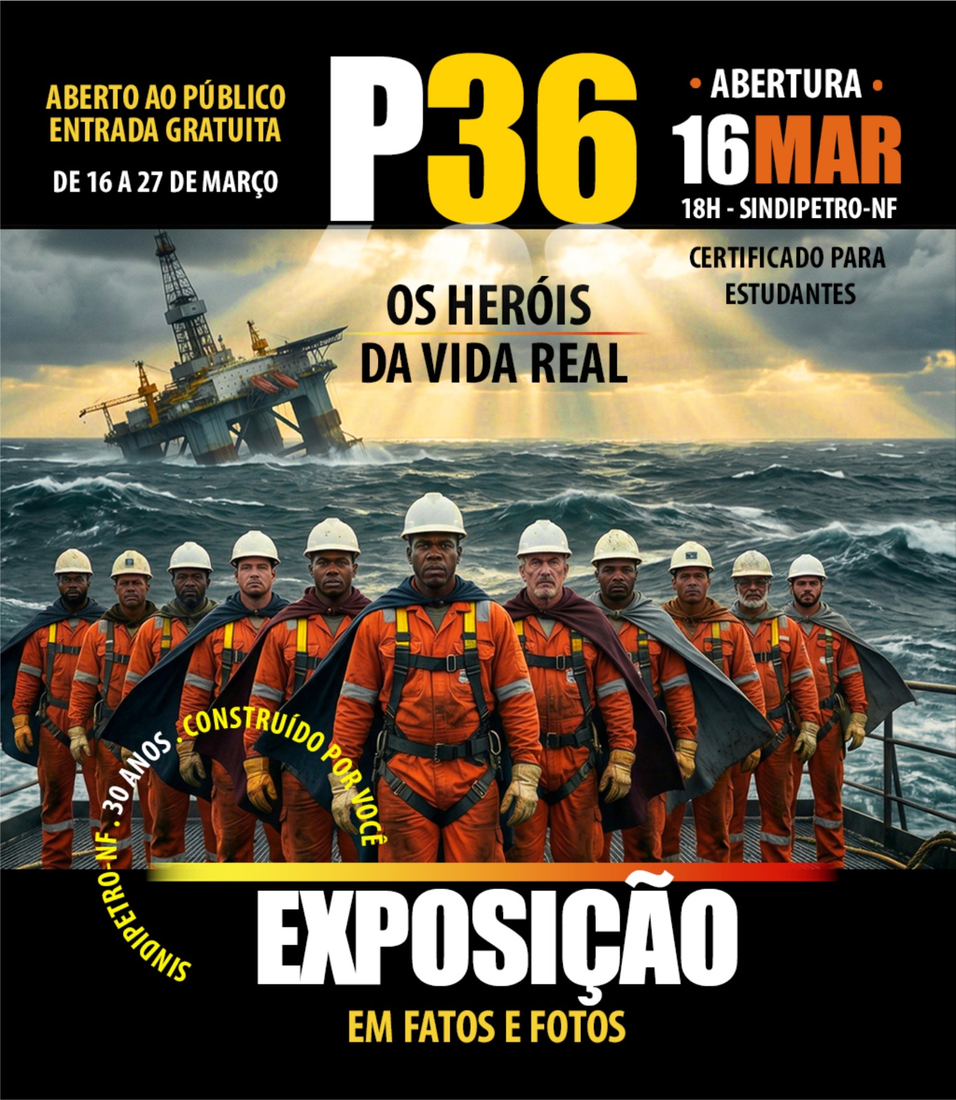 Exposição “P-36: O que mudou depois do acidente” relembra tragédia na Bacia de Campos e debate avanços na segurança offshore