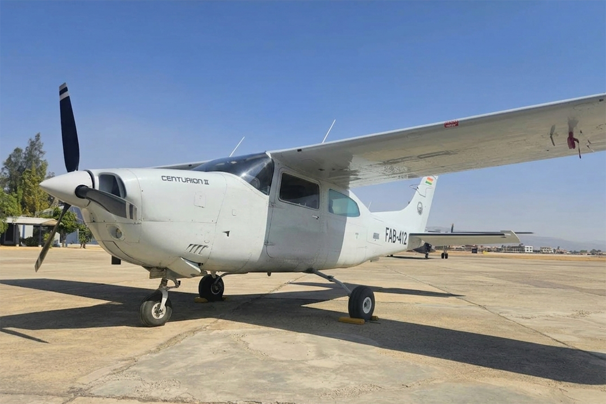 Acidente com Cessna 210 da Força Aérea Boliviana. Aeronave similar a perdida no acidente de domingo. Foto: FAB.
