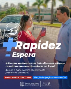 SAI Virtual garante acordo em menos de uma hora após acidente de trânsito em Cuiabá