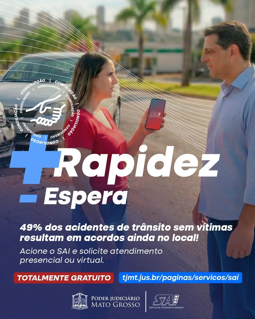 SAI Virtual garante acordo em menos de uma hora após acidente de trânsito em Cuiabá
