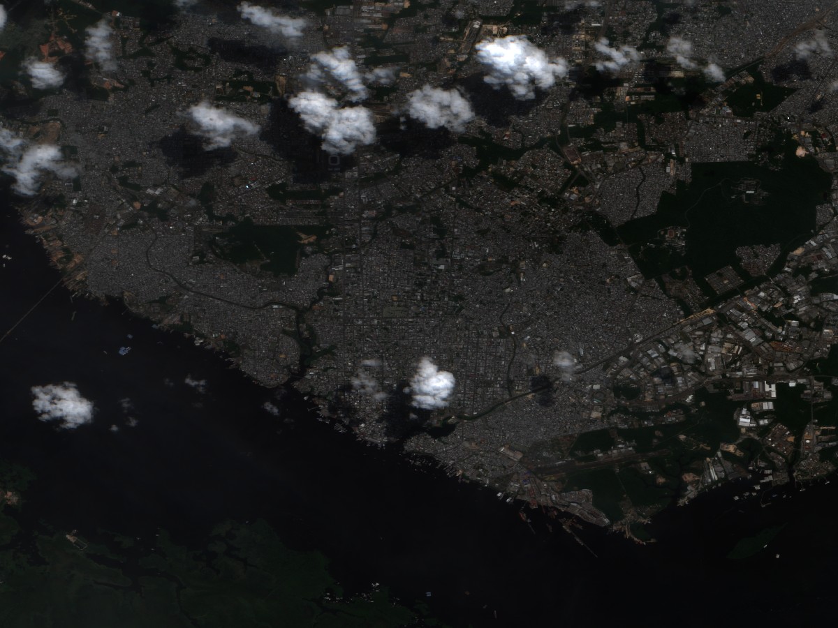 Imagem de referência Sentinel-2 True Color do Distrito Industrial de Manaus